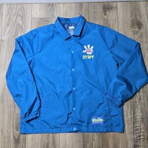 Spongebob Squarepants Glove World Staff Wind Breaker Rain Jacket Adult Size L